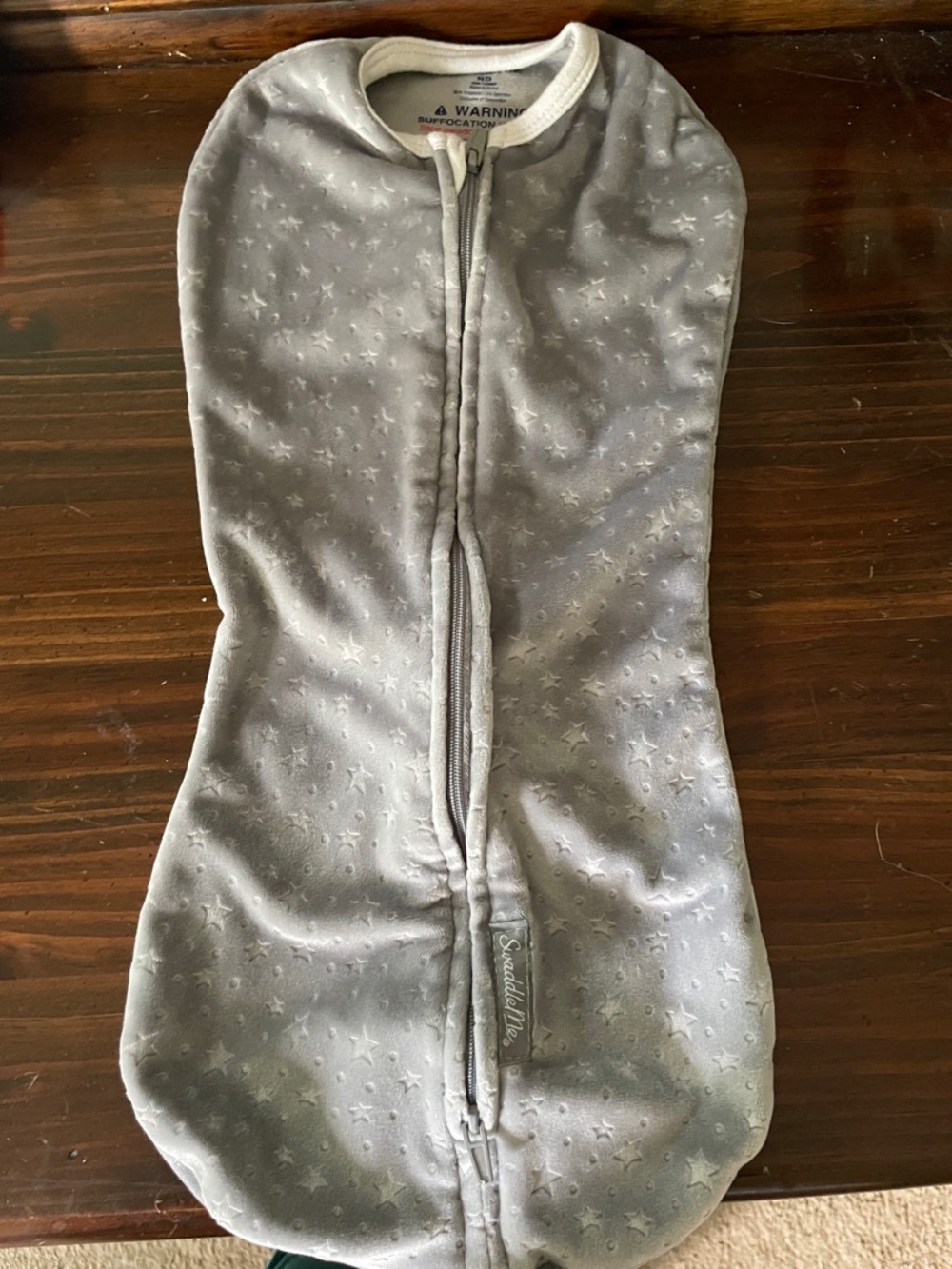 SwaddleMe Gray Star Zip Swaddle Sack